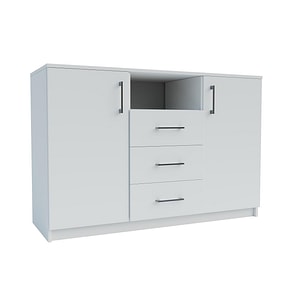 Comoda cu patru sertare Sani Simple, 120 x 42 x 80 cm, Alb