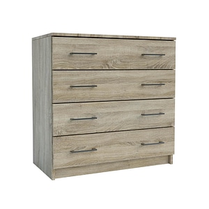 Comoda cu patru sertare Sani Simple, 80 x 42 x 80 cm, Stejar sonoma