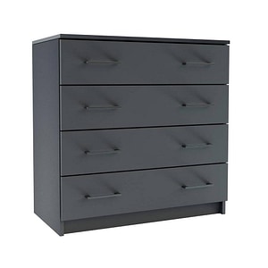 Comoda cu patru sertare Sani Simple, 80 x 42 x 80 cm, Grafit