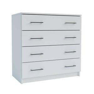 Comoda cu patru sertare Sani Simple, 80 x 42 x 80 cm, Alb
