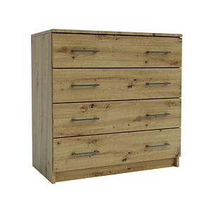 Comoda cu patru sertare Sani Simple, 80 x 42 x 80 cm, Stejar artizan