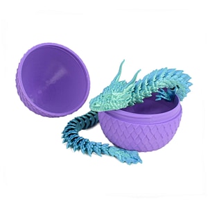 Figurina Sani, Dragon in Ou 90 x 115 mm, Mov, Albastru deschis