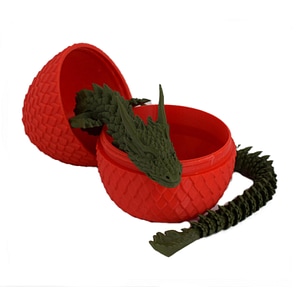 Figurina Sani, Dragon in Ou 90 x 115 mm, Rosu, Verde inchis