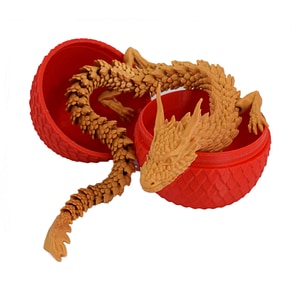 Figurina Sani, Dragon in Ou 90 x 115 mm, Rosu, Aur