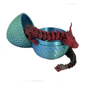 Figurina Sani, Dragon in Ou 90 x 115 mm, Albastru deschis, Verde, Rosu
