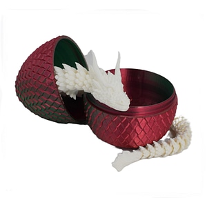 Figurina Sani, Dragon in Ou 90 x 115 mm, Verde, Rosu, Alb