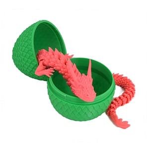 Figurina Sani, Dragon in Ou 90 x 115 mm, Verde, Roz