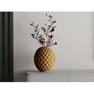 Vaza decorativa Sani Crystal, 121 x 121 x 140 mm, Auriu