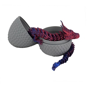 Figurina Sani, Dragon in Ou 90 x 115 mm, Gri, Albastru, Rosu