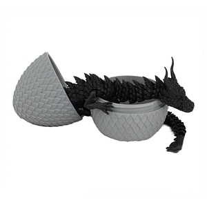 Figurina Sani, Dragon in Ou 90 x 115 mm, Gri, Negru