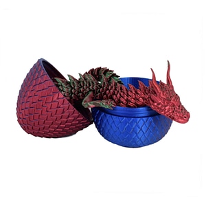 Figurina Sani, Dragon in Ou 90 x 115 mm, Albastru, Rosu, Verde