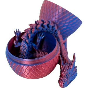 Figurina Sani, Dragon in Ou 90 x 115 mm, Albastru, Rosu