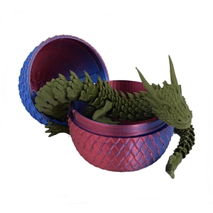 Figurina Sani, Dragon in Ou 90 x 115 mm, Albastru, Rosu, Verde inchis