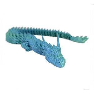 Figurina Sani, Dragon 450 mm, Albastru deschis/Albastru