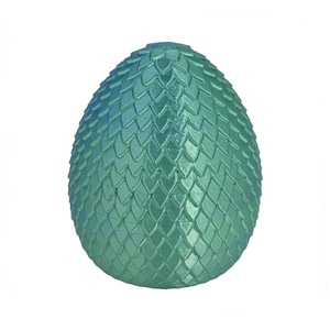 Figurina Sani,  Ou de Dragon 90 x 115 mm,  Albastru deschis, Verde