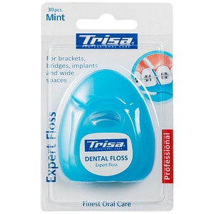 Ata dentara profesionala speciala pentru aparate dentare Trisa Expert Floss (30 buc/ pachet) 684589 Albastru