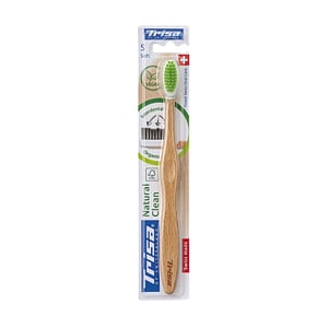 Periuta de dinti manuala ecologica Trisa Natural Clean Soft 679062 Lemn / Nude