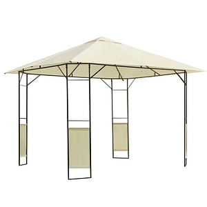 Pavilion Gazebo pentru gradina Outsunny, 3x3m, Metal, Alb