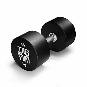 Gantera Trym, 45 kg, crom/negru