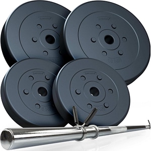 Set de haltere ScSPORTS, 30 kg, bara de haltere, 120/160 cm, 30/31 mm, discuri de greutate