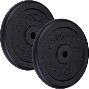 Set disc de greutate ScSPORTS, 4 x 20 Kg, 30/31 mm, fonta