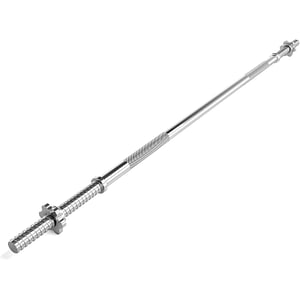 Bara de haltere ScSPORTS, 180 cm, 30mm, pana la 120 kg, otel, crom, blocare cu stea