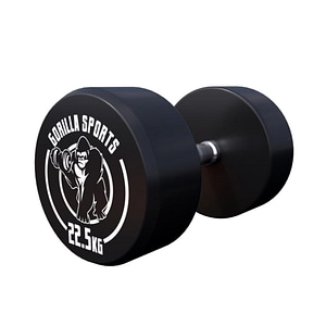 Set gantere cauciuc Gorilla Sports, 45 kg - 2 x 22.5 kg