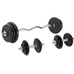 Set complet bara Z + discuri cauciuc Gorilla Sports, 70kg