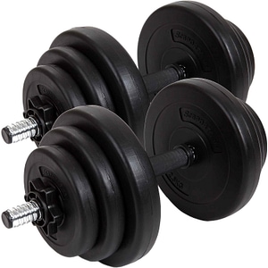Set haltera si discuri ScSPORTS, 30 kg, neopren, 30 mm