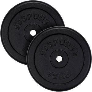 Set Gorilla Sports, discuri ScSPORTS 30 kg fonta 2 x 15 kg