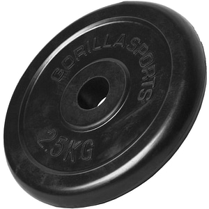 Disc din cauciuc Gorilla Sports, 2.5 kg, 30/31 mm