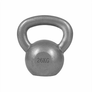Kettlebell din fier Gorilla Sports, 26 kg, Argintiu