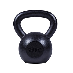Kettlebell din fier Gorilla Sports, 28 kg, Negru