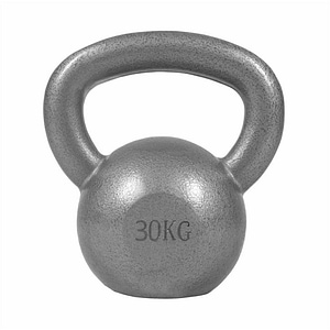Kettlebell din fier Gorilla Sports, 30 kg, Argintiu