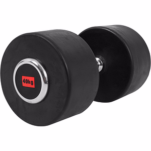 Gantera profesionala cu cauciuc Gorilla Sports, 40 kg