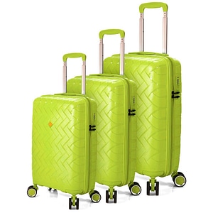 Set trolere Benzi BZ 5806, polipropilena, cifru, 4 roti duble, 3 piese, verde