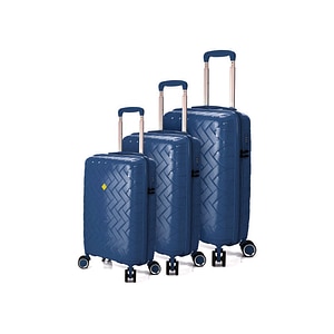 Set trolere Benzi BZ 5806, polipropilena, cifru, 4 roti duble, 3 piese, bleumarin