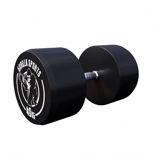 Gantera rotunda cu greutate fixa Gorilla Sports, Rosu, 40 kg