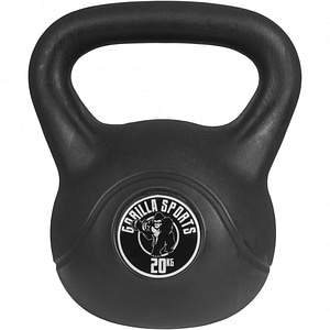 Kettlebell Gorilla Sports, umplut cu ciment, 20 kg