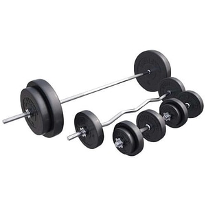 Set de gantere Gorilla Sports, 100 kg - 30/31 mm