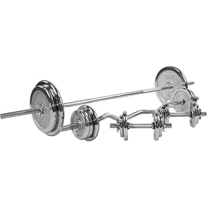 Set greutati cromate Gorilla Sports, 108 kg