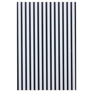 Set riflaje decorative, 2 bucati, tip panou acustic, din fetru cu lamele din MDF, negru/alb, 2600x300x21 mm