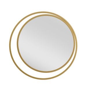 Oglinda de perete decorativa Sofi, Marsah Home, diametru 80 cm, rama metalica aurie