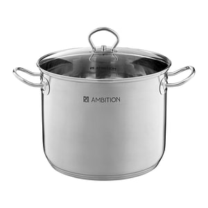 Oala inalta cu capac AMBITION Acero, 38cm, 30L, inox