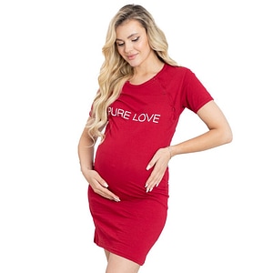 Camasa alaptat FORMOMMY, Purelove, Din bumbac, Cu capse oblice, Masura XL, Red