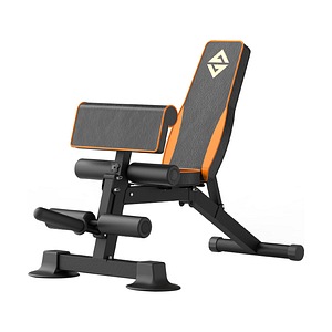 Banca multifunctionala Zoco Body Fit KK-021DZS, Ajustabila, Negru/Portocaliu