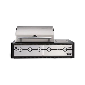 Gratar de gradina Boretti, Ligorio Top, pe gaz, 5 arzatoare, 70x44 cm, inox
