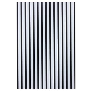 Set riflaje decorative, 2 bucati, tip panou acustic, din fetru cu lamele din MDF, negru/alb, 2600x400x21 mm