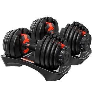Set gantere ZOCO BODY FIT YL-007, greutate totala 80 kg, pentru fitness, ajustabile, din otel, Negru/Rosu