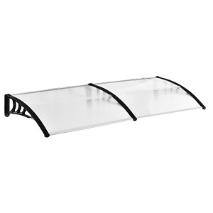 Copertina pentru usa Outsunny, 80x197x23cm, Poliester/Policarbonat, Transparent/Negru